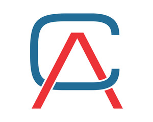 CA initial letter typography typeface typeset logotype alphabet image vector icon