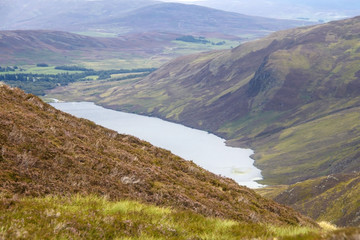 Fototapeta na wymiar Scotland landscape. Cairngorm mountains, Angus. 