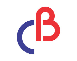 CB initial letter typography typeface typeset logotype alphabet image vector icon