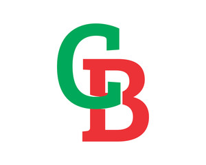 CB initial letter typography typeface typeset logotype alphabet image vector icon