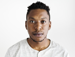 Obraz premium African ethnicity man portrait shoot in a studio