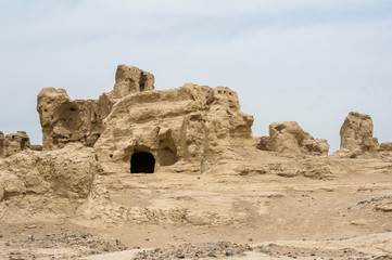 Jiaohe ruin,located in Turpan City, Xinjiang of China, 2300 years of vicissitudes of life.The ruin is the world's oldest, largest and best to protect the earth building city.