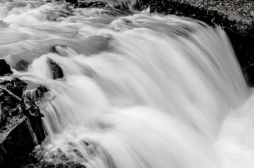 The stream with low speed shutter shooting