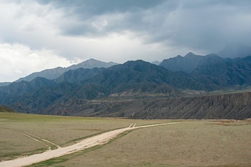 Kuitun valley in a overcast day,Xinjiang of China
