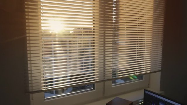 Open and close blinds on the window