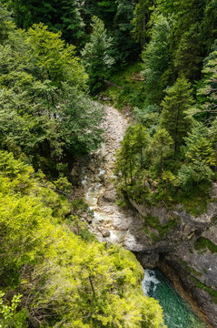 Blick in die P&ouml;llatschlucht, Hohenschwangau, Bayern, Deutschland