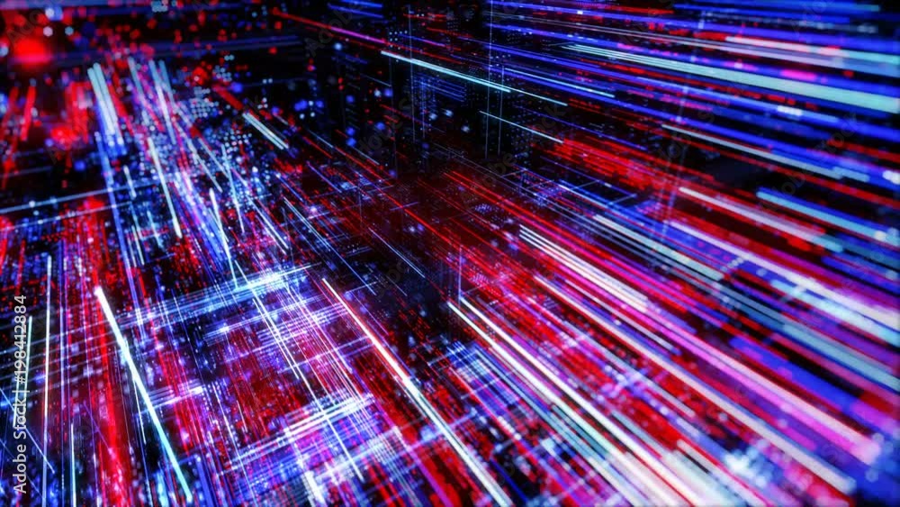 Poster abstract digital abstract virtual city. scanning city for hackers attack concept. software developer