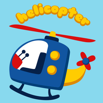 Helicopter cartoon. eps 10