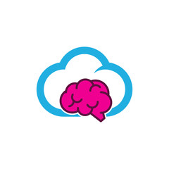 Brain Cloud Logo Icon Design