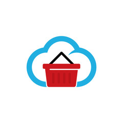 Shop Cloud Logo Icon Design