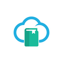Book Cloud Logo Icon Design