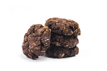 Oat cookies with chocolate