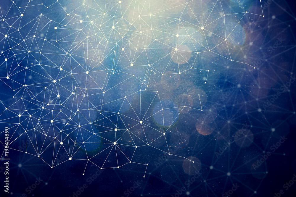 Poster abstract technology geometric polygonal mesh lines background