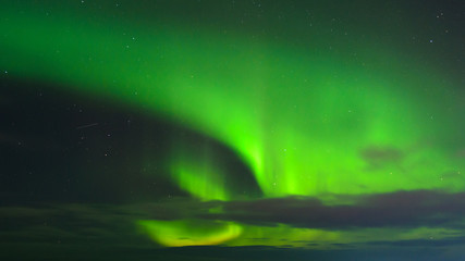 The Northern Lights, the Aurora in the night sky.