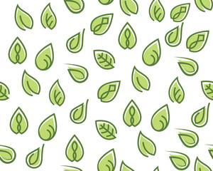 Obraz na płótnie Canvas Leaf Background Vector Illustration