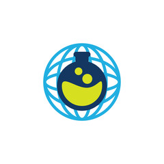 Lab Globe Logo Icon Design