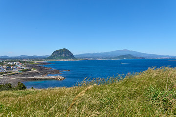 Landscape of southwestern coast of Jeju Island