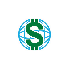 Money Globe Logo Icon Design
