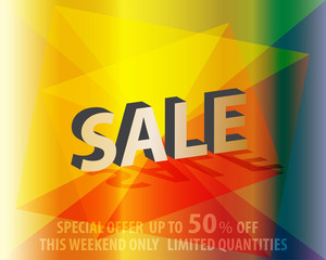 Sale template banner, Special offer at discount up to 50% off. Vector illustration design. EPS10