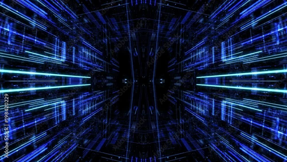 Poster abstract digital abstract virtual city. scanning city for hackers attack concept. software developer