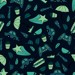 Cute seamless pattern with hand-drawn men illustrations.