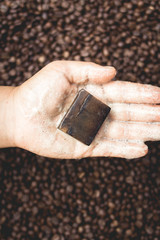 Coffee Beans and Coffee Soap Homemade