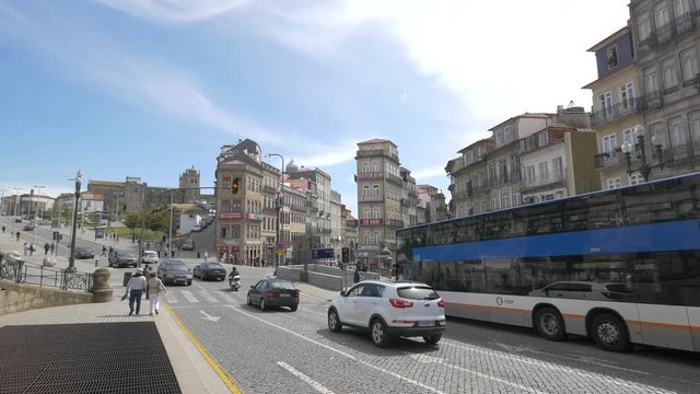 City life on the streets of Porto