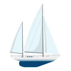 Yacht sailboat or sailing ship,