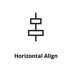 Obraz premium Horizontal Align Line Icon