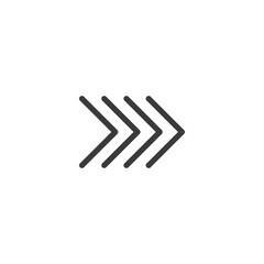 Arrow Icon. isolated perfect pixel with flat style in white background for UI, app, web site, logo. Vector illustration.