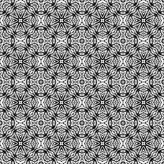 Black and White Seamless Ethnic Pattern