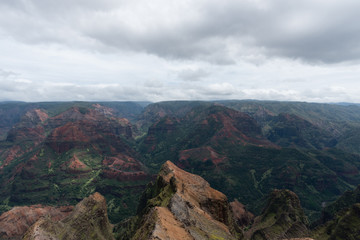Naklejka premium Waimea Canyon on Kauai, Hawaii, in winter