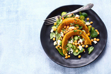 Roasted pumpkin salad.