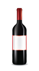 Wine bottle. vector illustration