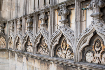 Rooftop of Duomo cathedral, Milan.