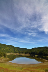 Fototapeta na wymiar Top view of Tsuei-Feng lake in Taiwan