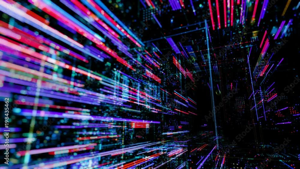 Poster abstract digital abstract virtual city. scanning city for hackers attack concept. software developer