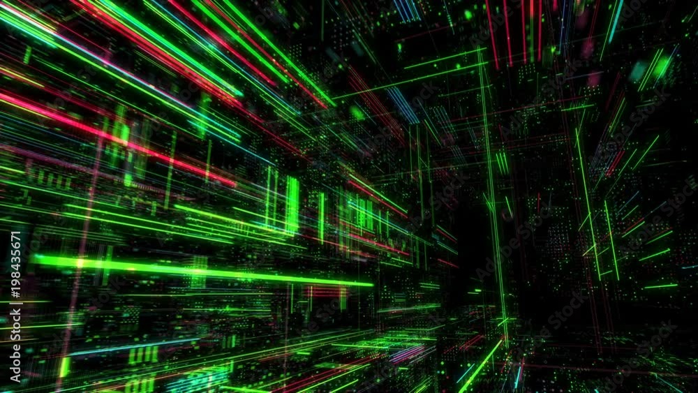 Poster abstract digital matrix particles grid virtual reality abstract cyber space science and technology b