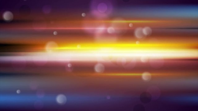 Colorful glowing stripes and bokeh light particles motion background. Seamless loop. Video animation Ultra HD 4K 3840x2160