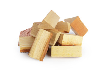 Pile of firewood isolated on a white background
