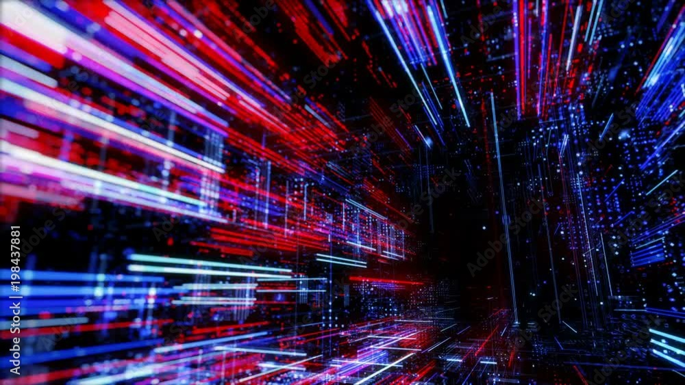 Poster abstract digital abstract virtual city. scanning city for hackers attack concept. software developer