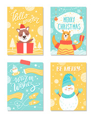 Merry Christmas Warm Wishes Vector Illustration