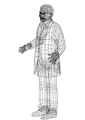 Obraz premium Human 3D blueprint - isolated