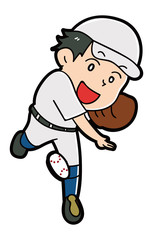 ピッチャーのイラスト素材