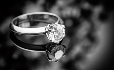 Diamond Ring. Wedding Background