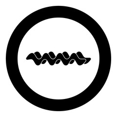 Wave  icon black color in circle or round