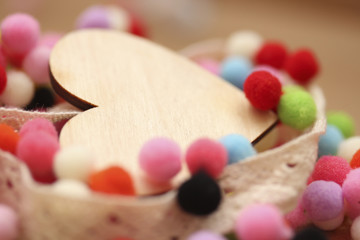 romantic wooden heart