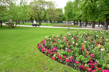 Le printemps au jardin du Luxembourg à Paris, France