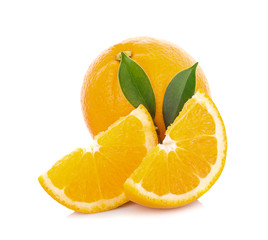 Orange slice isolate on white.