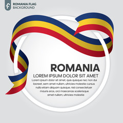 Romania flag background